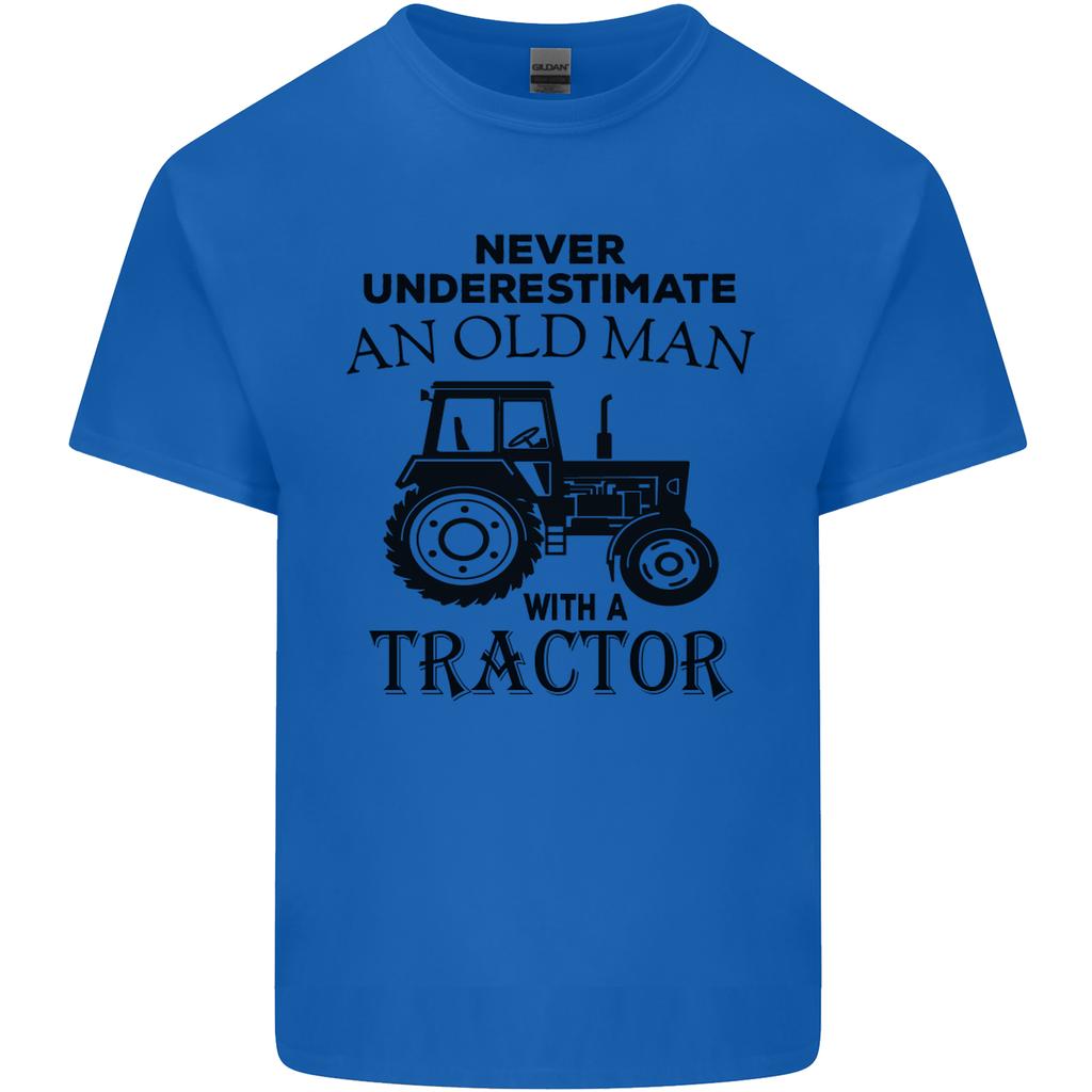 Old Unisex With a Tractor Driver Farmer Farm Unisexs Light Cotton TShirt