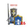 Medieval Castle Soldier Action Figures Building Block Empire Templars Lancer Warrior Militia Helmet Shield Sword Bow Toy Gifts