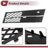 Fog Light Grill Front Lower Bumper Fog Light Cover Inserts for BMW 528i 2011-2013 ABS No.51117200699 Black
