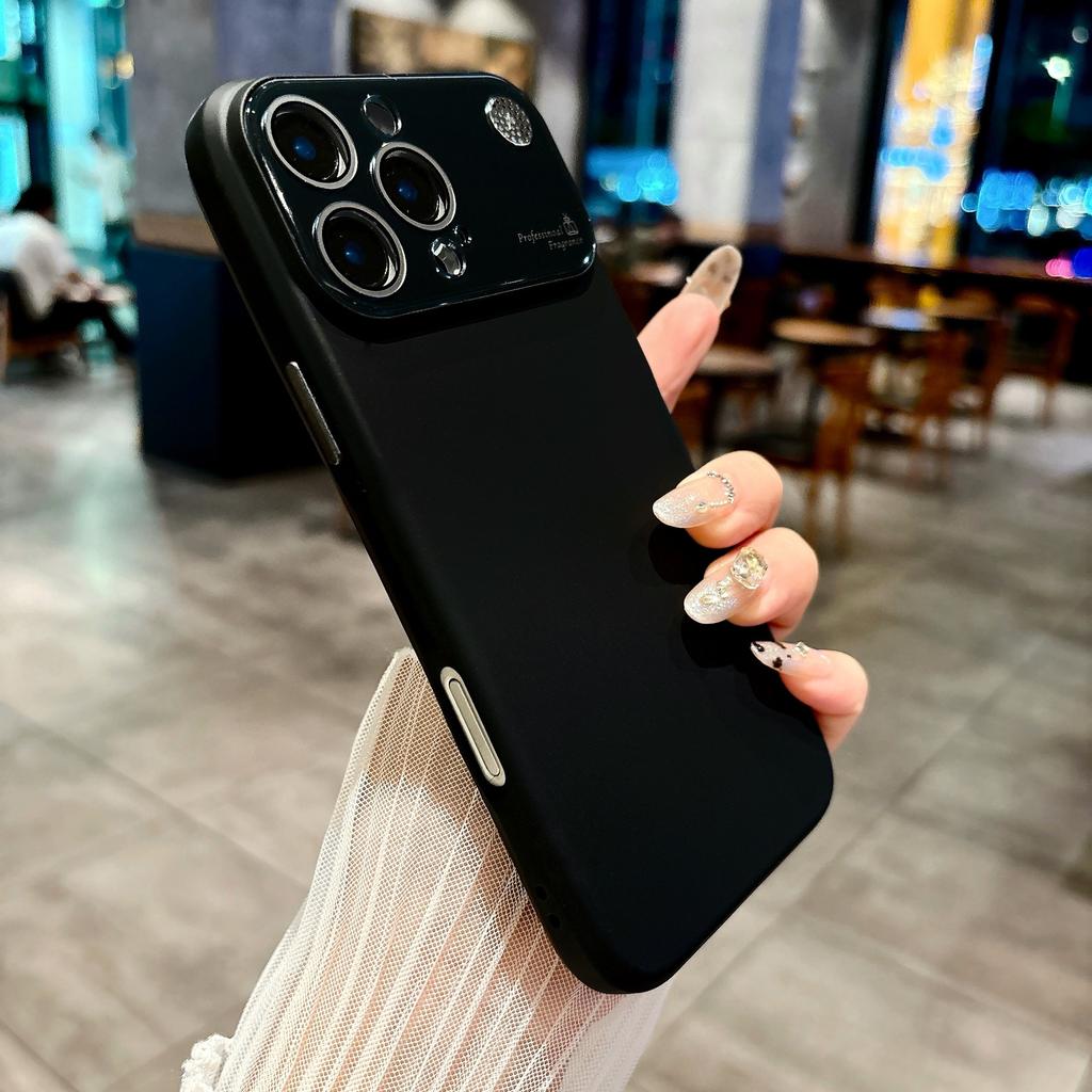 Applicable to Apple 17promax large window fragrance mobile phone case iPhone16 solid color silicone 15 matte protective case