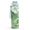 1PC Green Floral Leaf Marble Pattern 750ml Color Plastic Sports Water Bottle Leakproof Flip Straw Lid Suitable for Sports Office Home Use