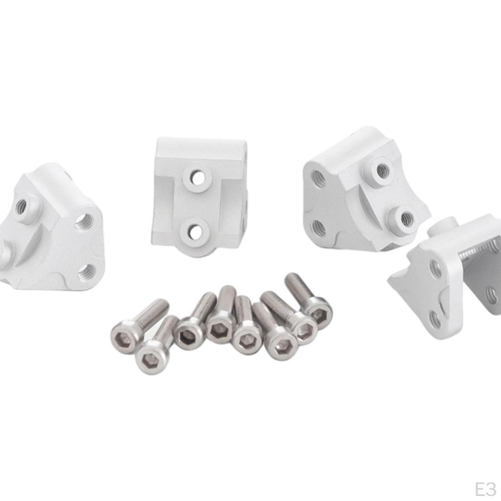 4 PCS Aluminum Alloy RC Axle Tie Rod Codes Mount Kits Fit for SCX10 II 1:10 Scale Crawler Truck