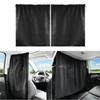 2/4Pcs Black Car Privacy Partition Curtain Retractable Seat Divider Curtain Outdoor