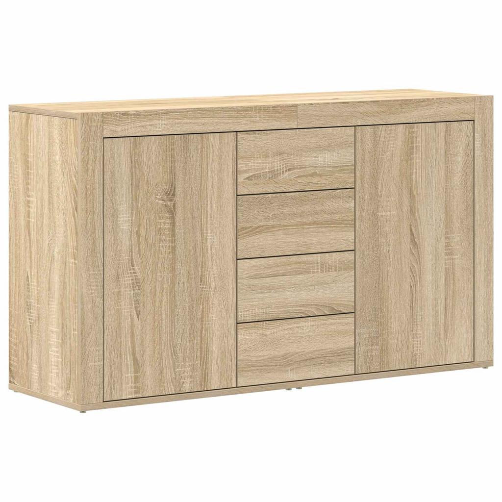 Sideboard in Sonoma Oak Finish 120 x 36 x 69 cm Particleboard
