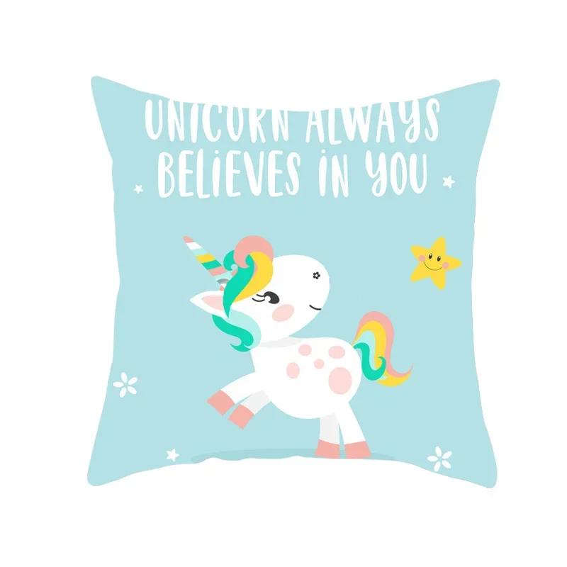 Creative Unicorn Decorative Pillowcase Cute Cartoon