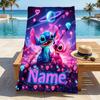 Custom Name Love Hearts Stylish Digital Printing Beach Towel Quick‑Drying Absorbent Blanket for Beach Pool Gym Travel