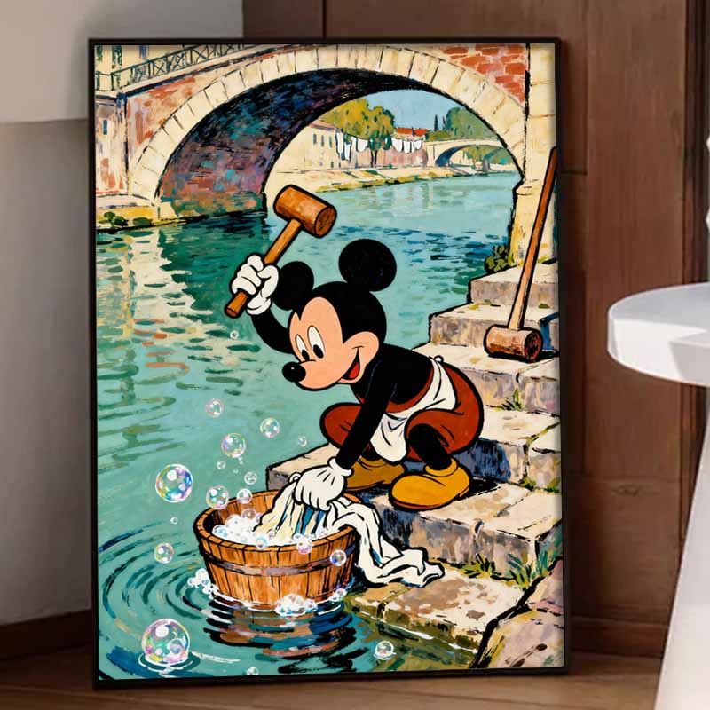 Disney 5D diamond painting set Mickey Mouse laundry DIY handmade diamond painting art production diamond decorative painting