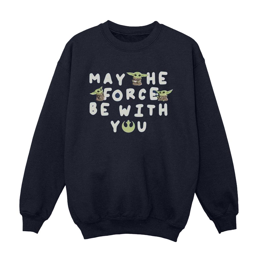 Star Wars Boys The Mandalorian Grogu May The Force Be With You Sweatshirt