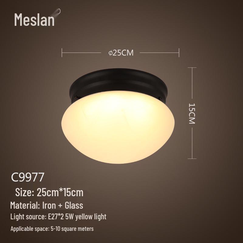 American Retro Industrial Ceiling Light for Bedroom, Dining Room, Balcony, Corridor, Aisle, and Entrance