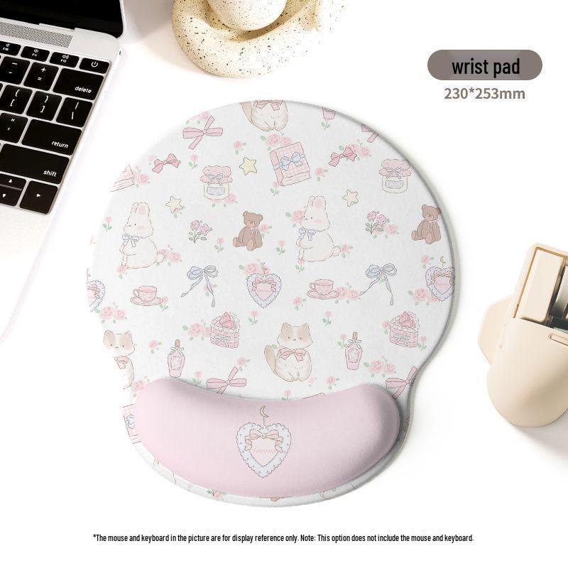 

Cute Wrist Rest Mouse Pad with Thickened Cushion for Girls - Ideal for Computer, Laptop, and Office Use