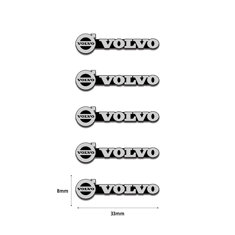 

5Pcs/10Pcs Mini Aluminum Car Decorative Stickers For Volvo Xc60 Xc90 V40 V60 S60 V50 V90 S80 C40 XC40 V70 XC70 C30 EX90 C70