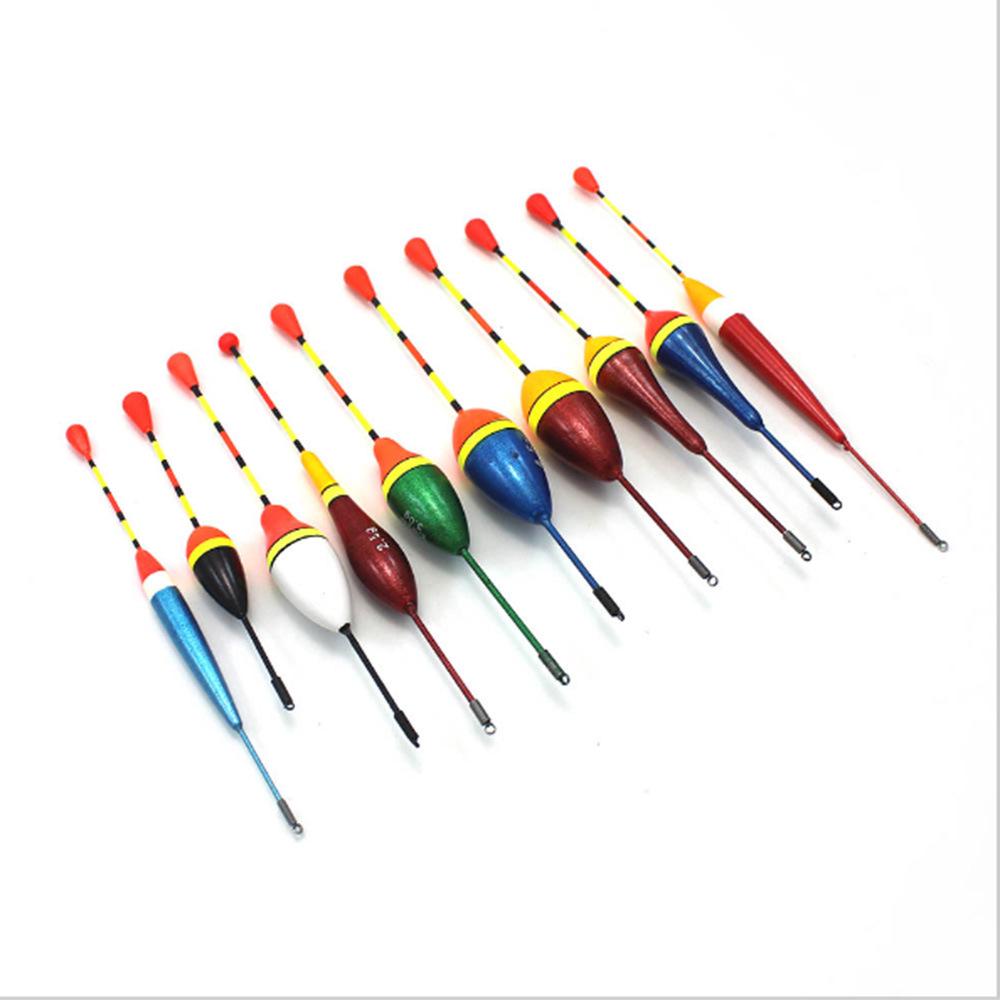 10Pcs Fishing Floats Set Buoy Bobber Fluctuate Mix Size Color Float Buoy Pesca Light Stick Floats