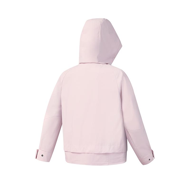 FILA Explore Breathable Shell Trendy Fashion Minimalist Casual Sports Outdoor Versatile Hooded Woven Jacket Women jackets Red Purple A11W617701FPU