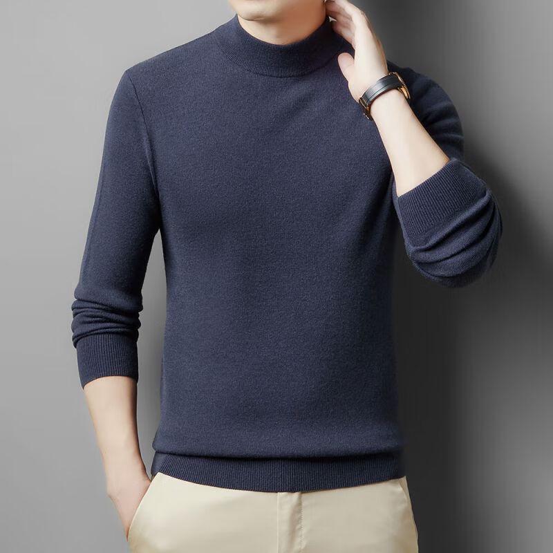 

Men s 100% Pure Wool Thickened Half-High Collar Sweater 170