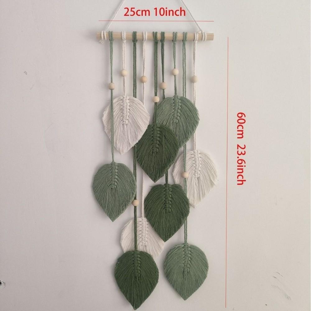 Cotton Rope Leaf Macrame Wall Hanging Boho Style Bohemian Wall Decoration  Home Wedding Decor