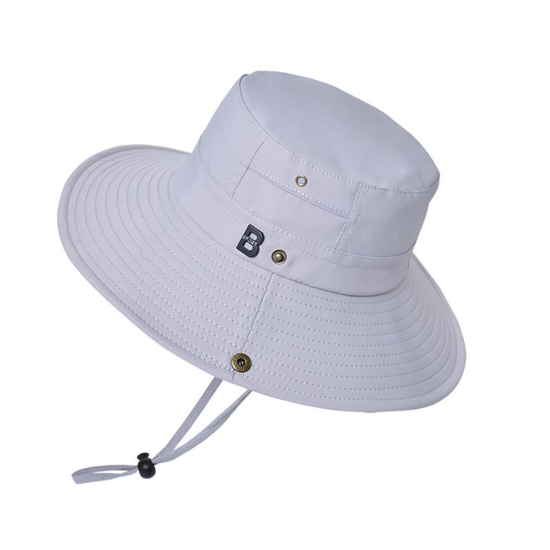 Summer Mens Bucket Hat With Large Brim Sun Protection Breathable Nylon For Outdoor Fishing And Hiking
