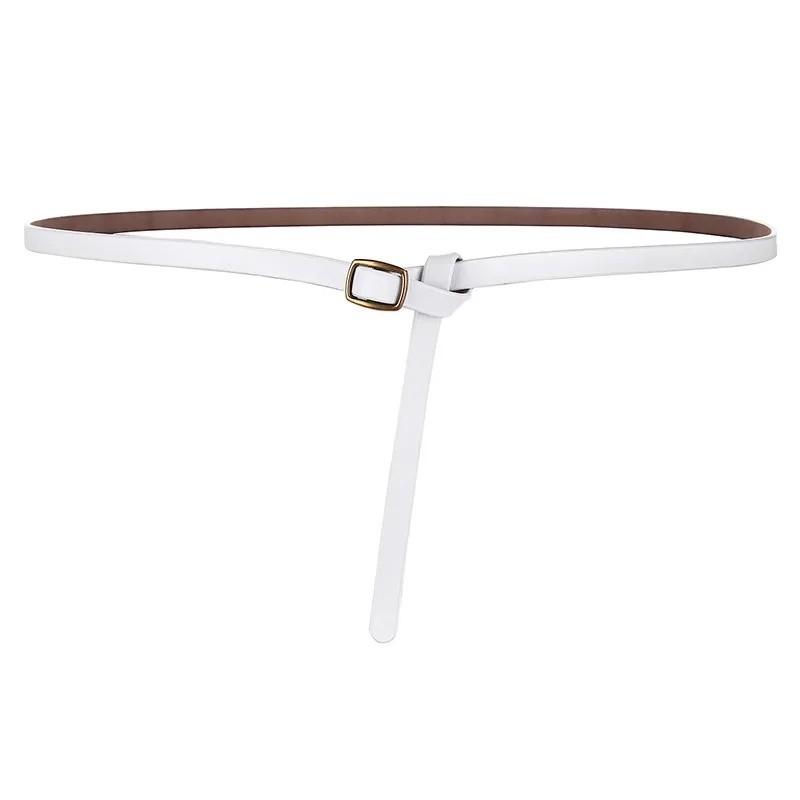 Leather Belt For Women With Square Buckle Crafted From Genuine Twolayer Cowhide