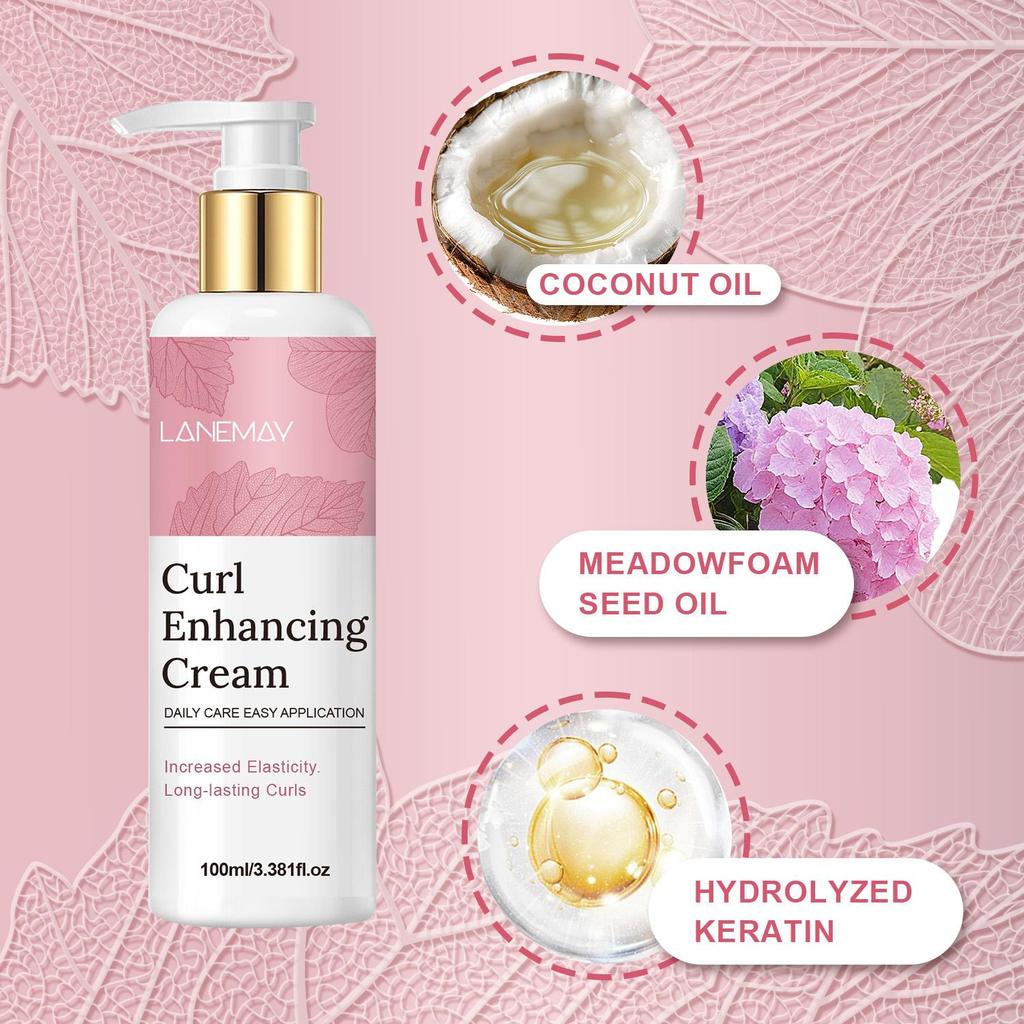 Curl Enhancing Cream-Long lastiing Curl Hair Enhancing And Nourishing-Suitable For All Hair Types, 100ml