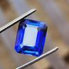 10  Cts Heated Ceylon Blue Sapphire Emerald Cut Certified Loose Gemstone