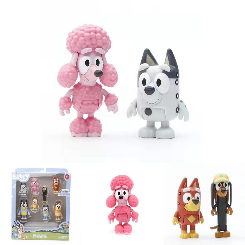 Bluey Family And Friends Action Figures Set With Eight Vibrant Pvc Models For Kids Gifts