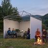 3-Piece Set Side Panels with Zipper for 3 x 3 m Gazebo, Dark Blue