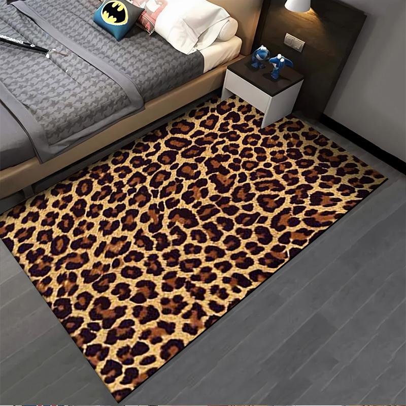 Leopard Print Carpet, Vibrant Animal Pattern for Living Room Decor Suitable for Use As an Anti-slip for Living Room Bedroom Sofas