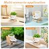 Cute Smile Face Planter Creative Succulent Plant Flower Pot Resin Indoor Outdoor Plant Pot with Drainage Hole Home Decoration