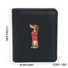 PU Leather Sausage Dog Organ Card Bag Solid Color Leather Card Holder Short Coin Purse  Work