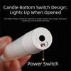 Remote Controlled LED Taper Candles Real Waxy Texture Flickering Effect Fake Candle Lights with Charging Station Timer Function