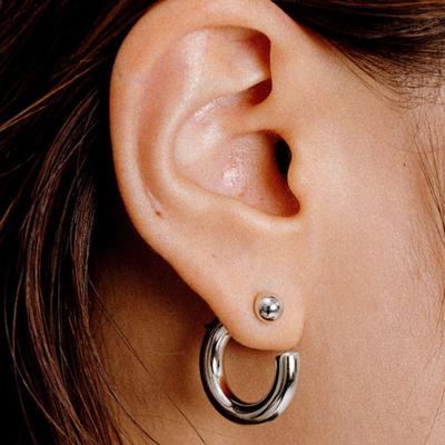 SCALETTO UR002 Ball and Hoop Earrings