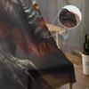 Dragon Warriors Medieval Art Deco Painting Sheer Curtains for Living Room Modern Bedroom Voile Tulle Curtain Window Drapes