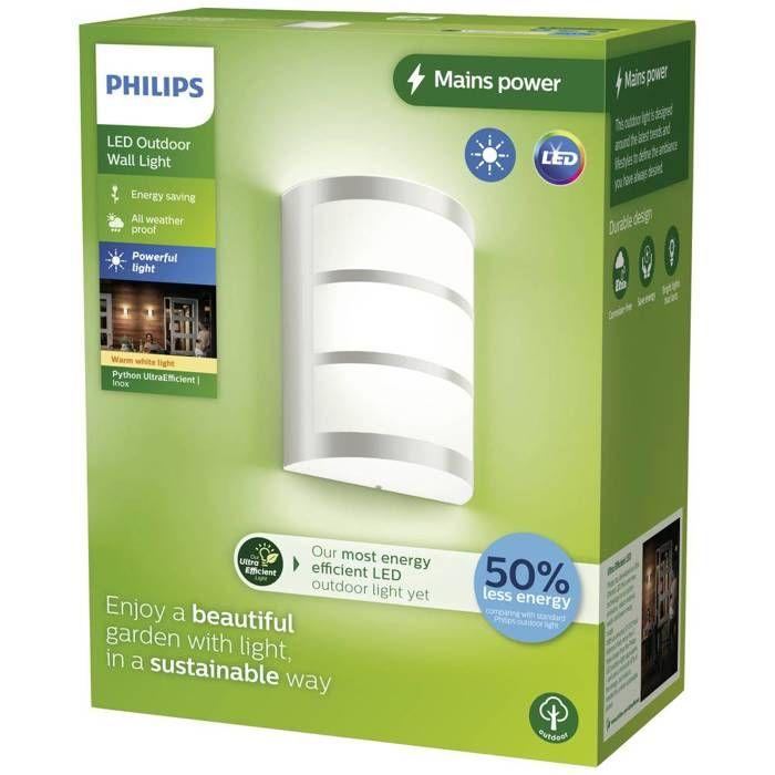 Philips LED Python 8720169263758 Applique LED extérieure LED 3.8 W acier inoxydable