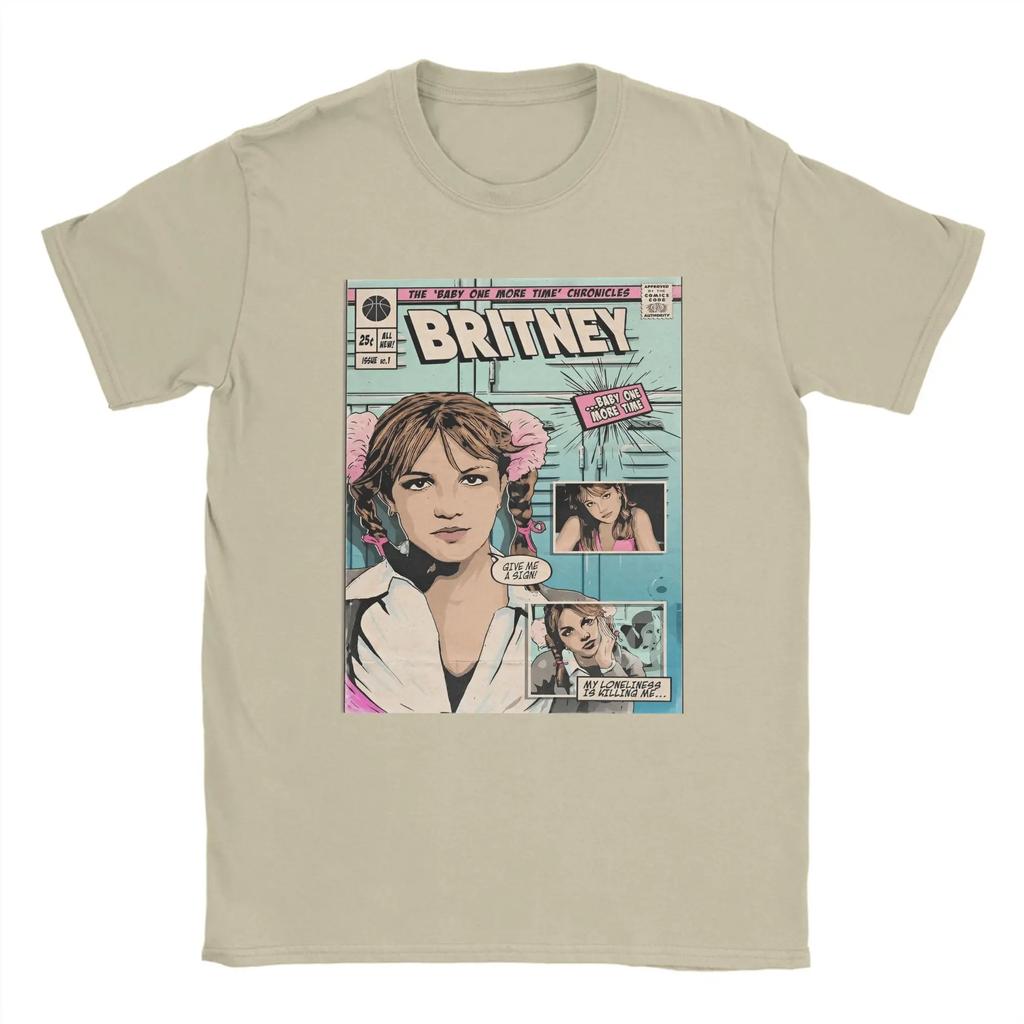 Zabawna Koszulka Britney Spears Męska Okrągły Dekolt Bawełniana Koszulka Krótki Rękaw T-shirt Pomysł na Prezent Ubrania