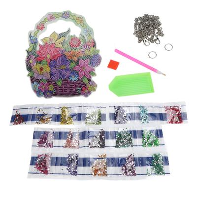 Rhinestone Painting Pendant Bright Colors Simple Operation Complete Tools Rhinestone Painting DIY Special Shape Pendant