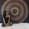 Mandala Flower Print Wall Hanging Tapestry Carpet Mat Home Living Room Decor