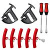 NABESHI Tire Lever Set for Tire Changer, Rim Protector, Bead Helper, Tire Repair for Cars, Motorcycles, and Automobiles (Bead Helper 2 + Red 5 + Tire