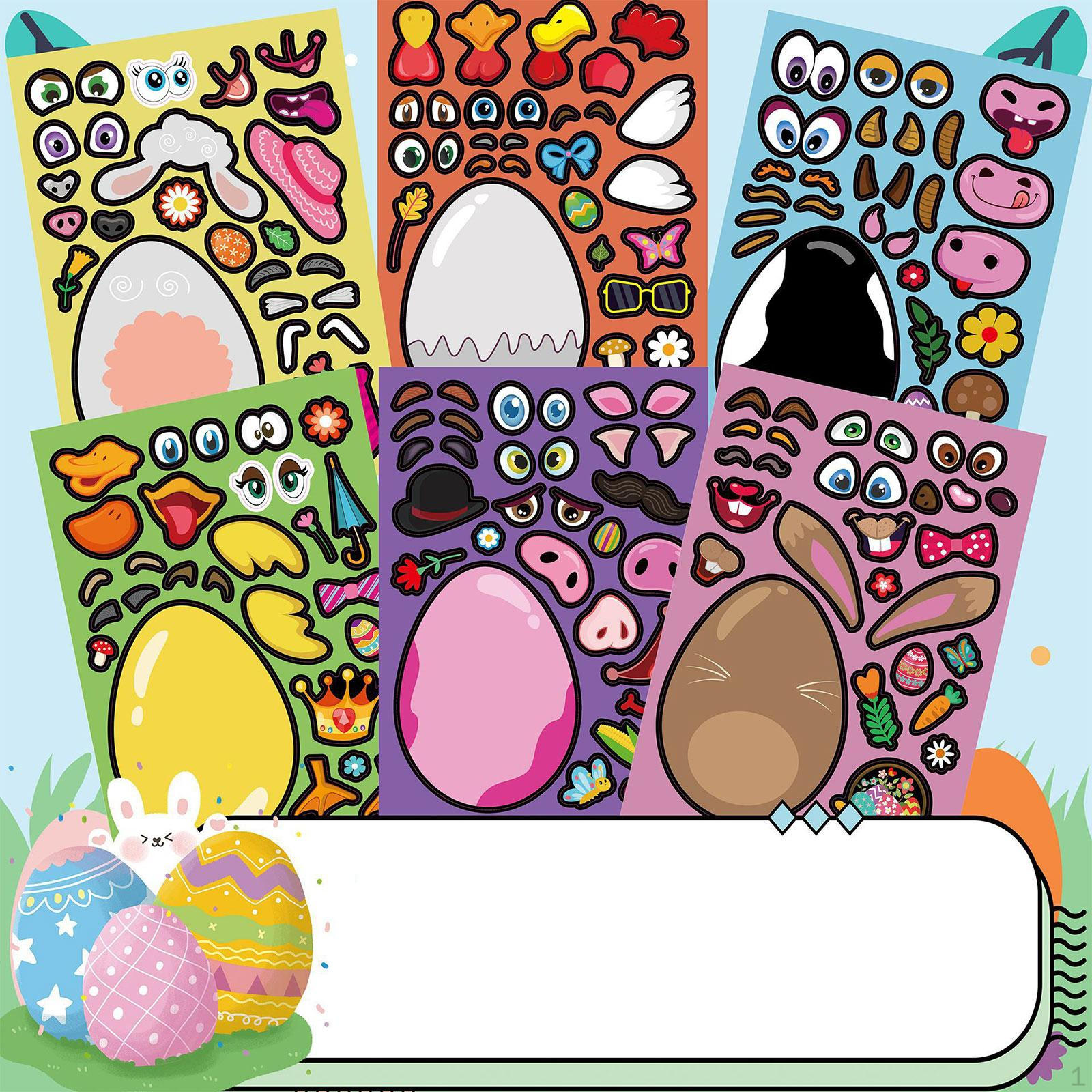 

12 пасхальных наклеек «Яйцо Банни», милые смешанные детские украшения для скрапбукинга