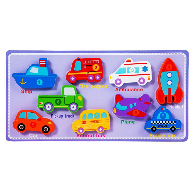 3D Puzzle Children's Early Education Toy Animal Transportation Velcro Sea Fruit Shape Funny DIY Paste Puzzle Toys Gifts for Kids