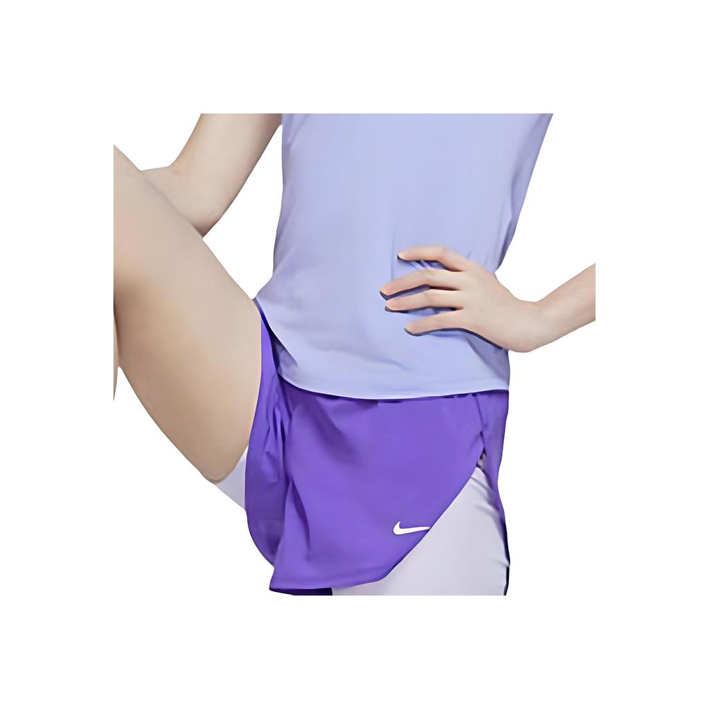 Nike One Quick-Dry Slim Fit Solid Color Casual Printed Sports Round Neck Short Sleeve T-Shirt Women Tops Purple DD0627-569