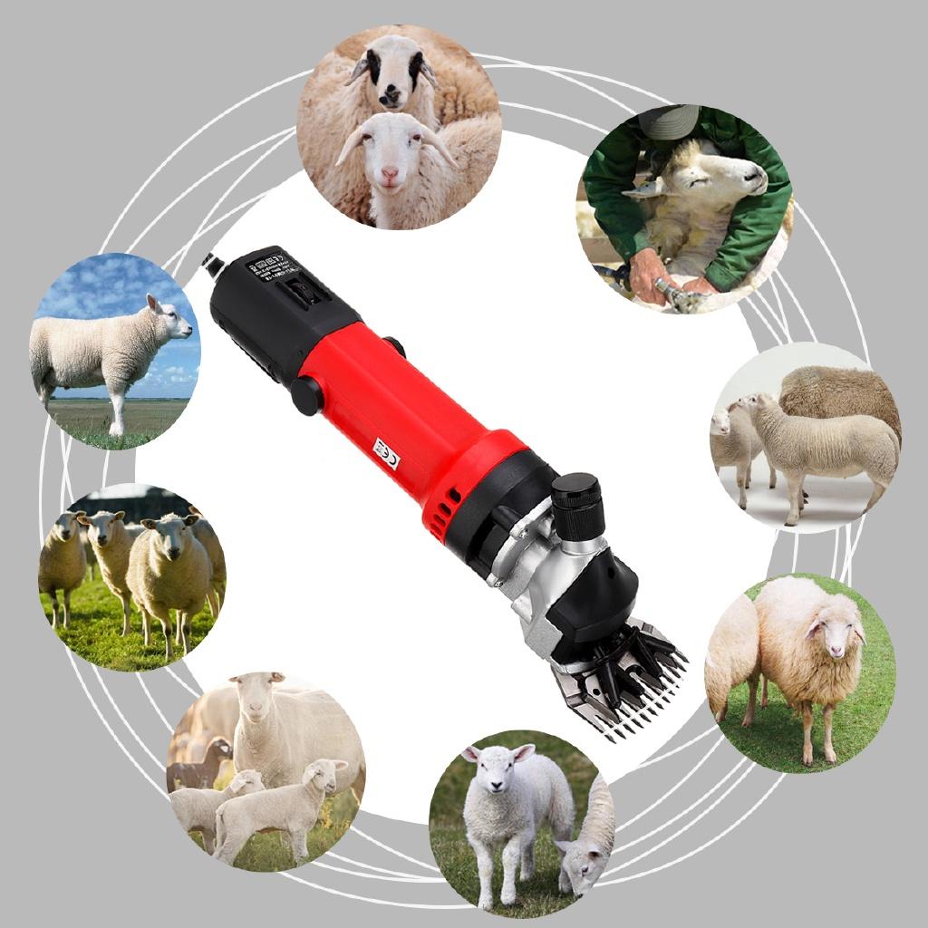 690W  Red Electric Shearing Clipper Pet Sheep Shear Alpaca Goat Farm Wool Cut Trimmer