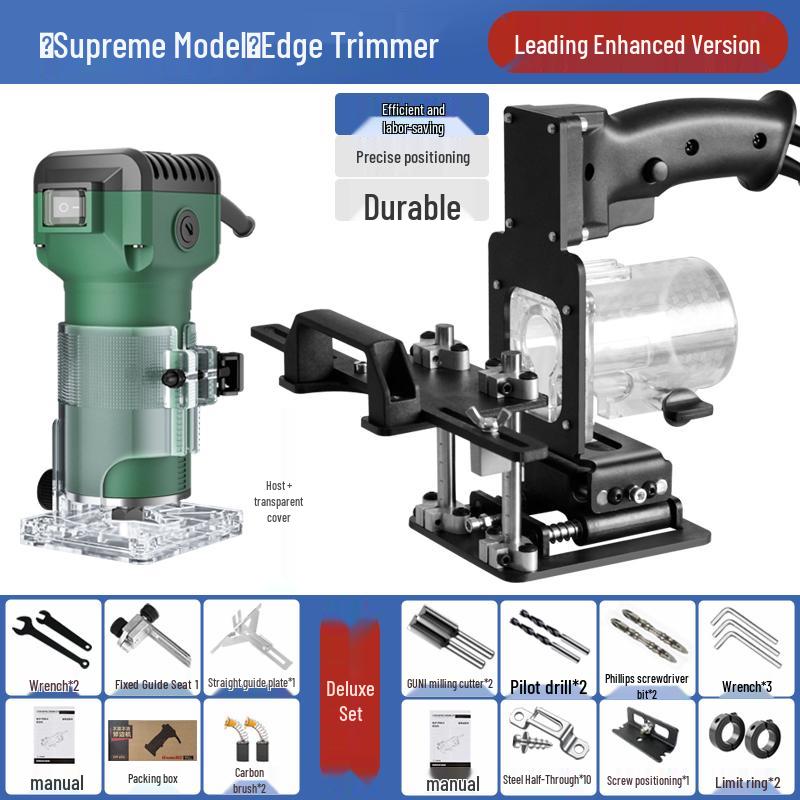 2-in-1 Woodworking Slotter & Trimmer Machine