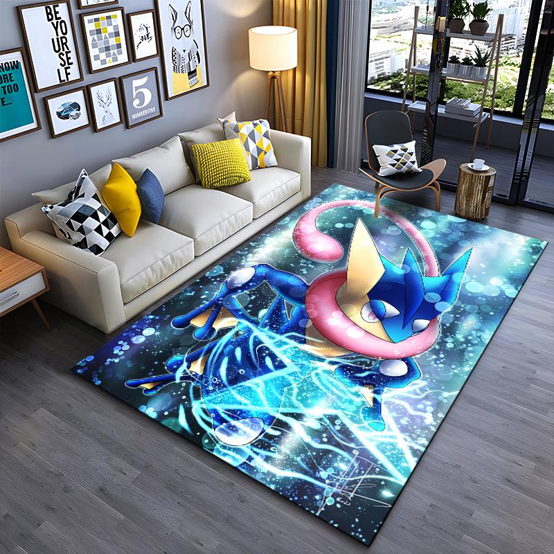 

Greninja Character Rug, Cool Blue Design for Gaming Room Suitable for use as an anti-slip game mat for living room and bedroom sofas 40x60cm( 15x23in )