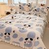 Thick Warm Milk Coral Fleece Bedding Set Floral Bedspread Quilt Cover Lace Trim Home