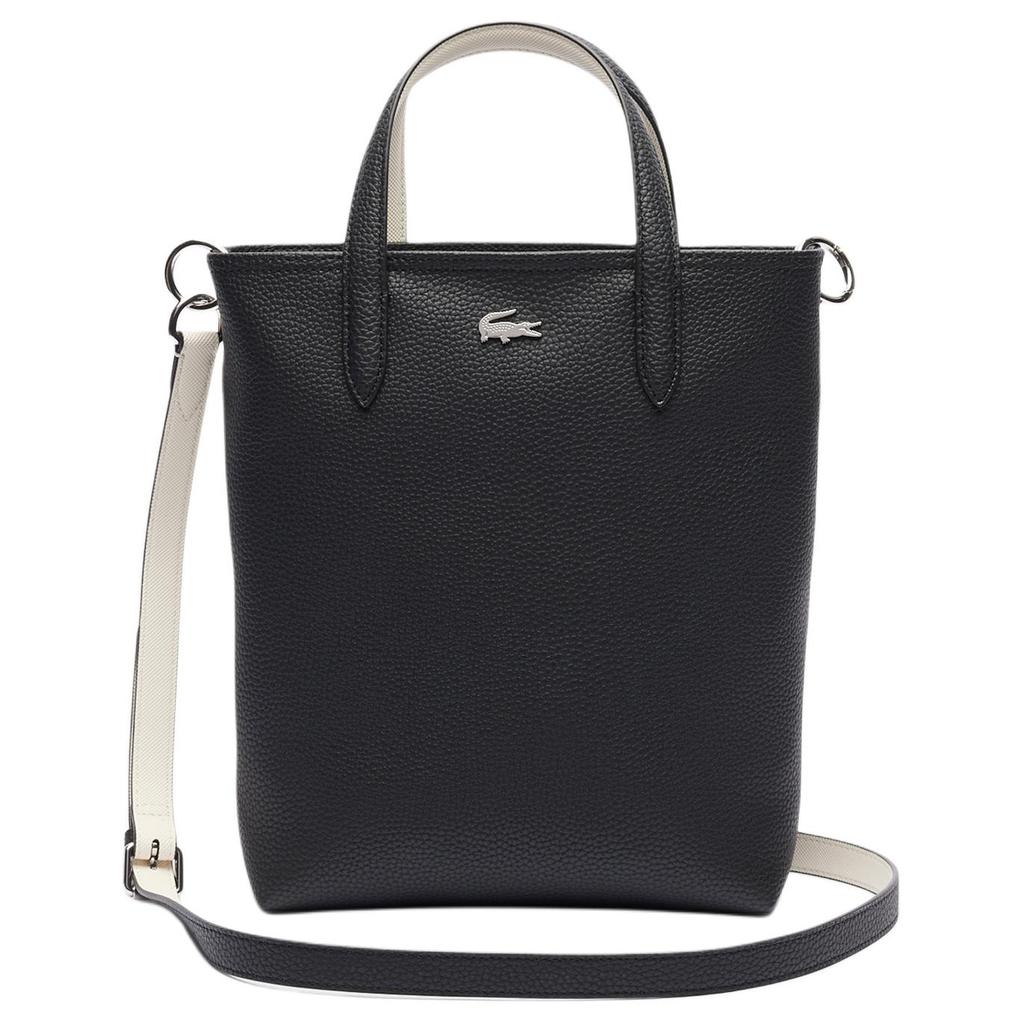 Lacoste Iconic Small Check PVC Tote Bag Women Tote Bags Black NF4929AA