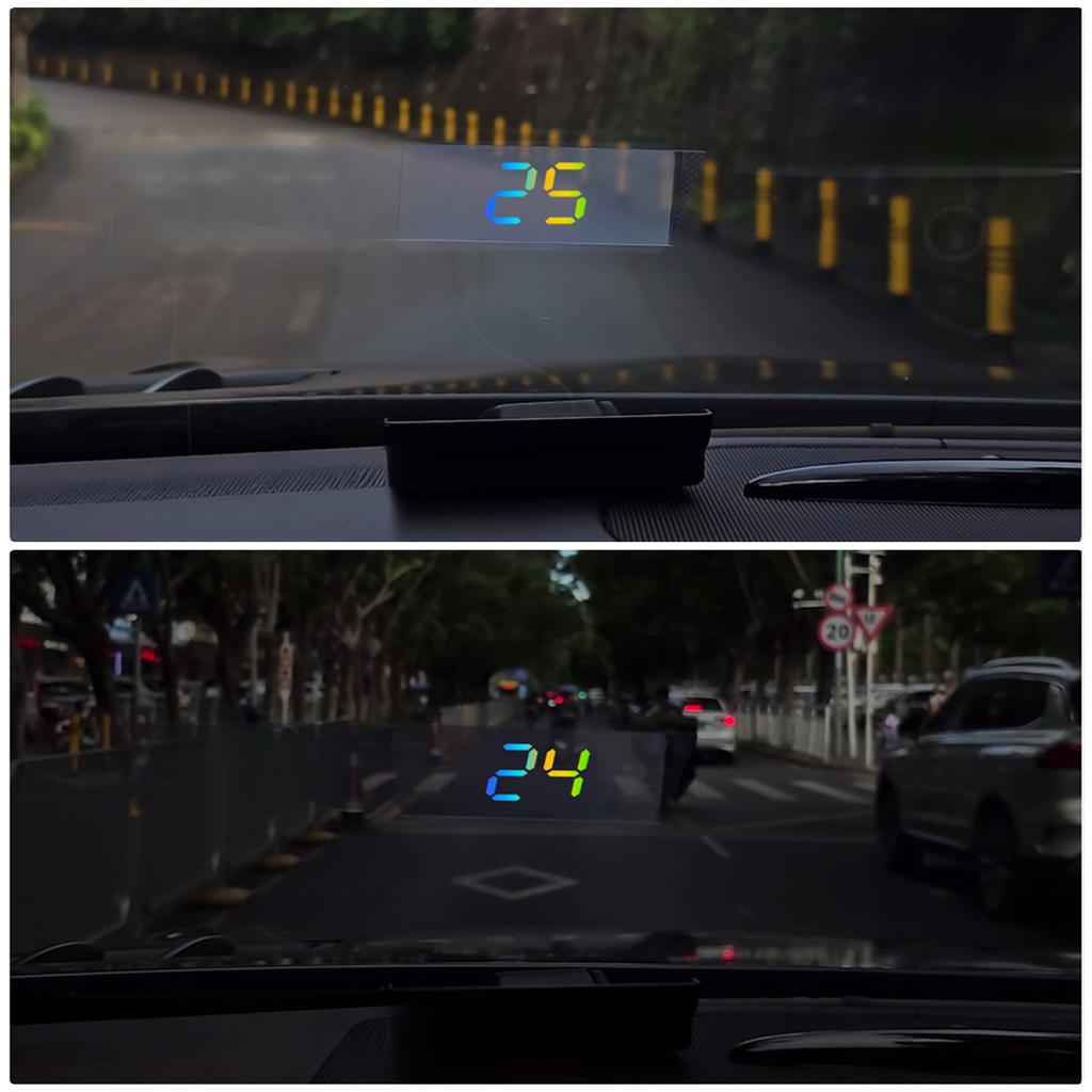 Car HUD Universal GPS HUD Digital Speedometer Automatic Brightness Adjustment Speed Meter for Cars Suitable for All Vehicles