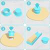 6er Set Cake Pop Form 3D Gedruckter Cake Lutscher Schneider und Stoßstange Ovale Backformen mit Tablett Lebensmittelqualität Herzformen