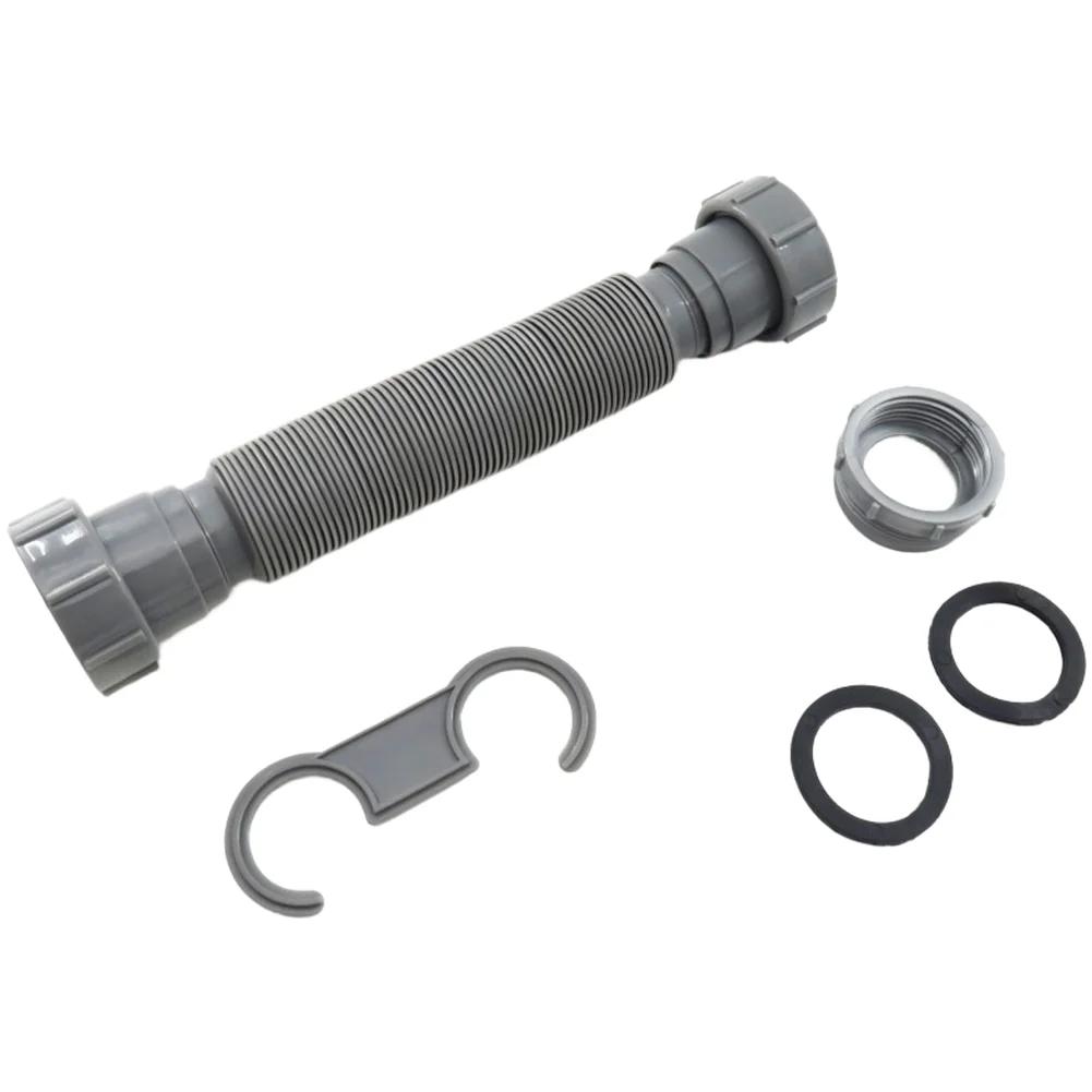 Sewer Pipe 80cm Dual-End Kitchen Sink Drain Pipe 45mm Plastic Modern Basin Drainage Tube Household Dual-End Plastic Sewer Pipe