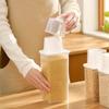 Cereal Container Plastic Transparent Sealed Dry Food Storage Dispenser Pantry Organization Canister with Measuring Cup