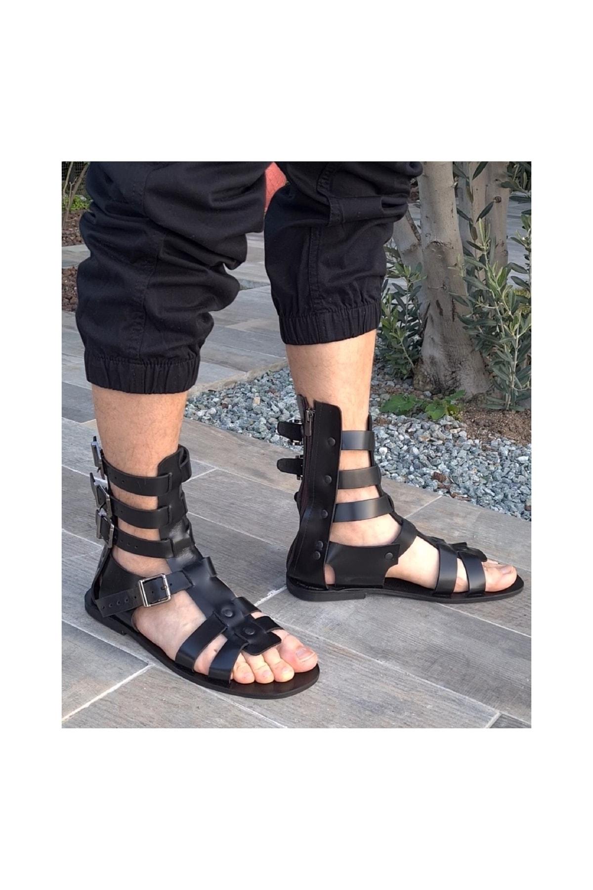 

Men s Black Gladiator Boots Sandals