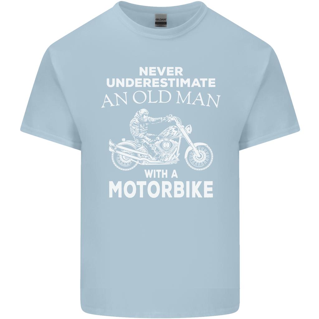 Biker Old Unisex Motorbike Motorcycle Funny Unisexs Light Cotton Tshirt